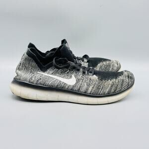 Nike Shoes Womens 7 Black Gray Free RN Flyknit Low Top Running Athletic Sneakers